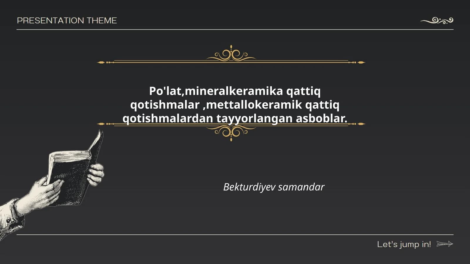 Asboblar tayyorlash