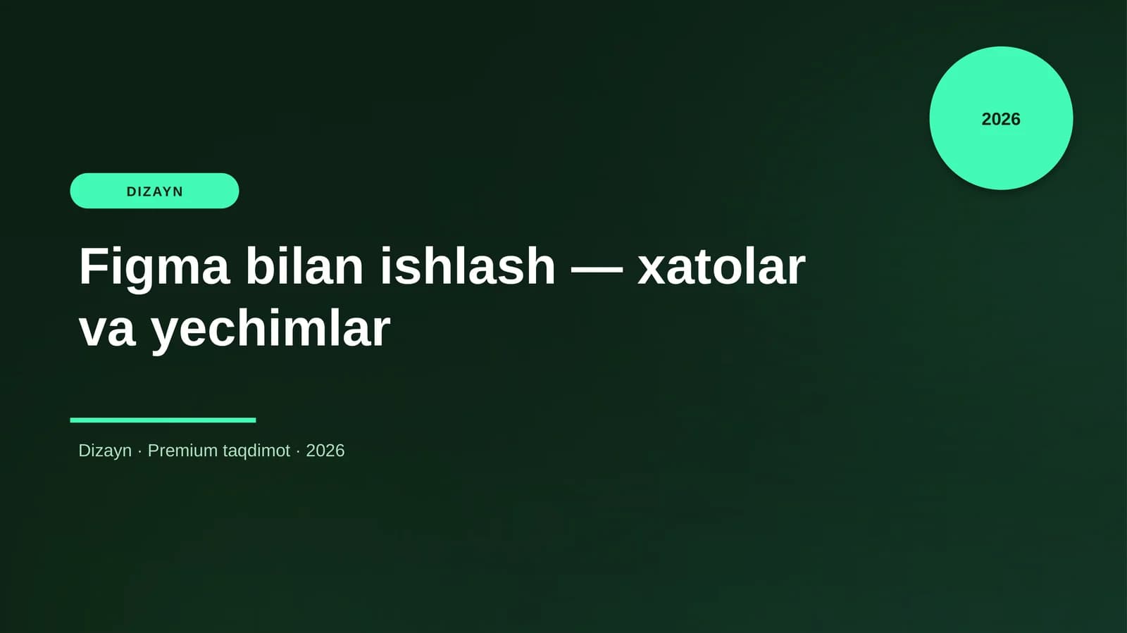 Figma bilan ishlash — xatolar va yechimlar