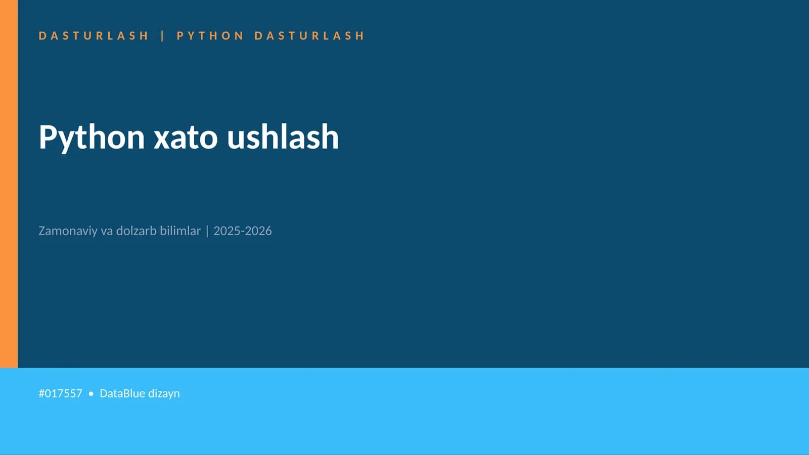 PYTHON DASTURLASH