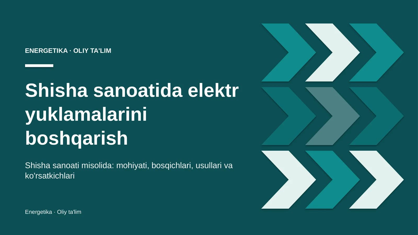 shisha sanoatida elektr yuklamalarini boshqarish 5340