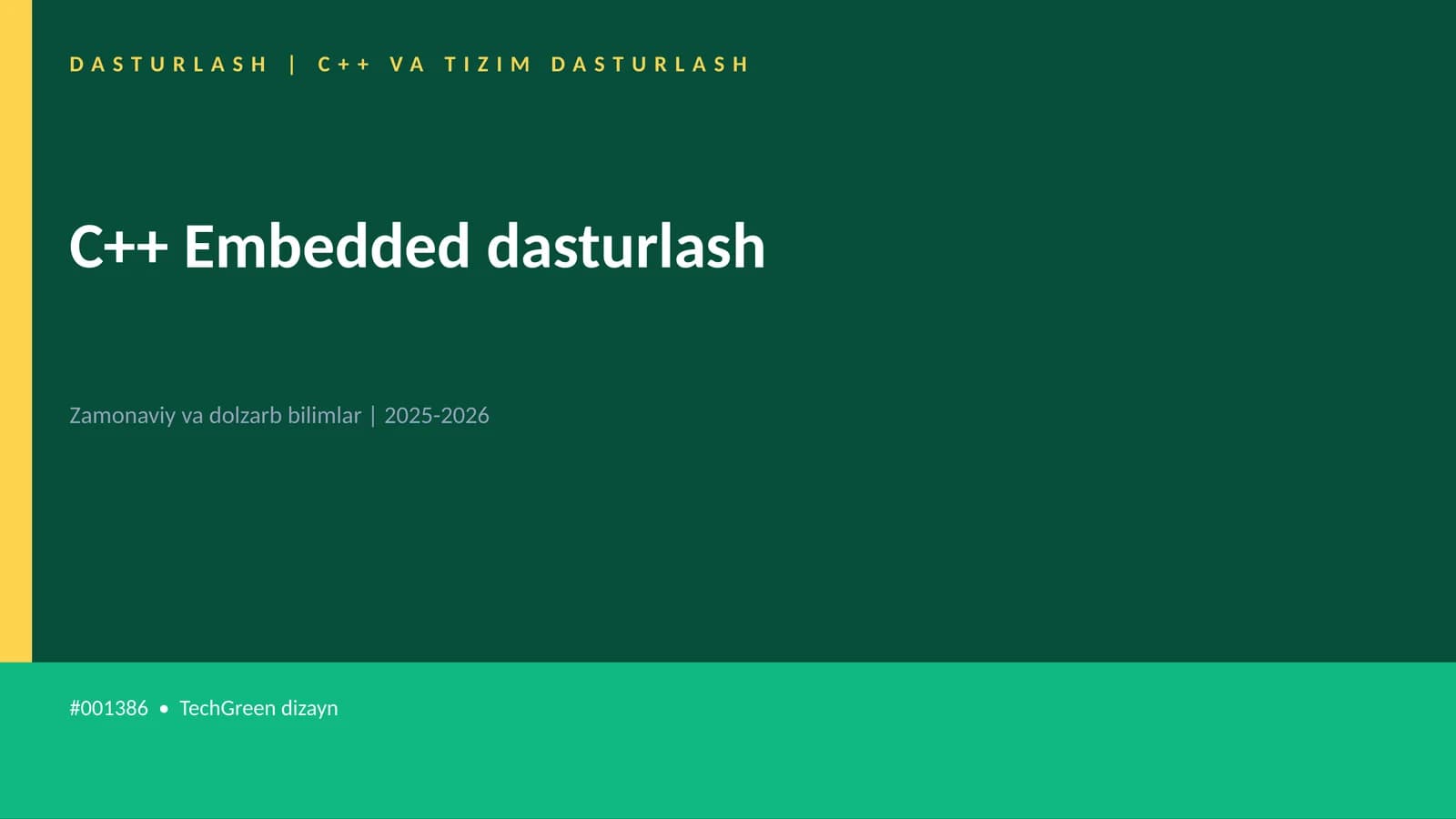 C++ Embedded dasturlash