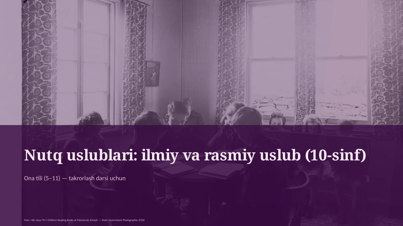 Nutq uslublari: ilmiy va rasmiy uslub (10-sinf)