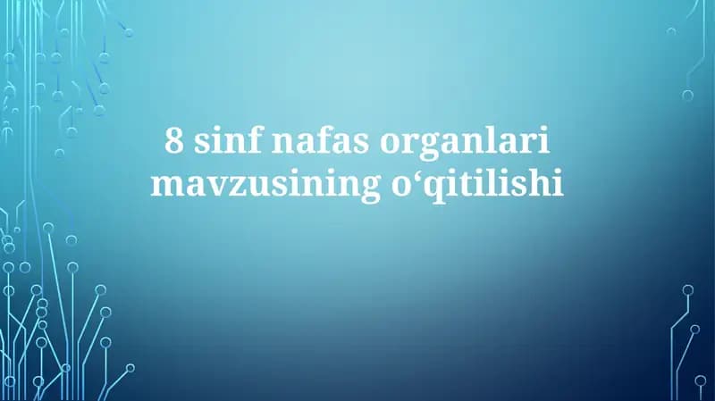 8-sinfffas organlari mavzusi