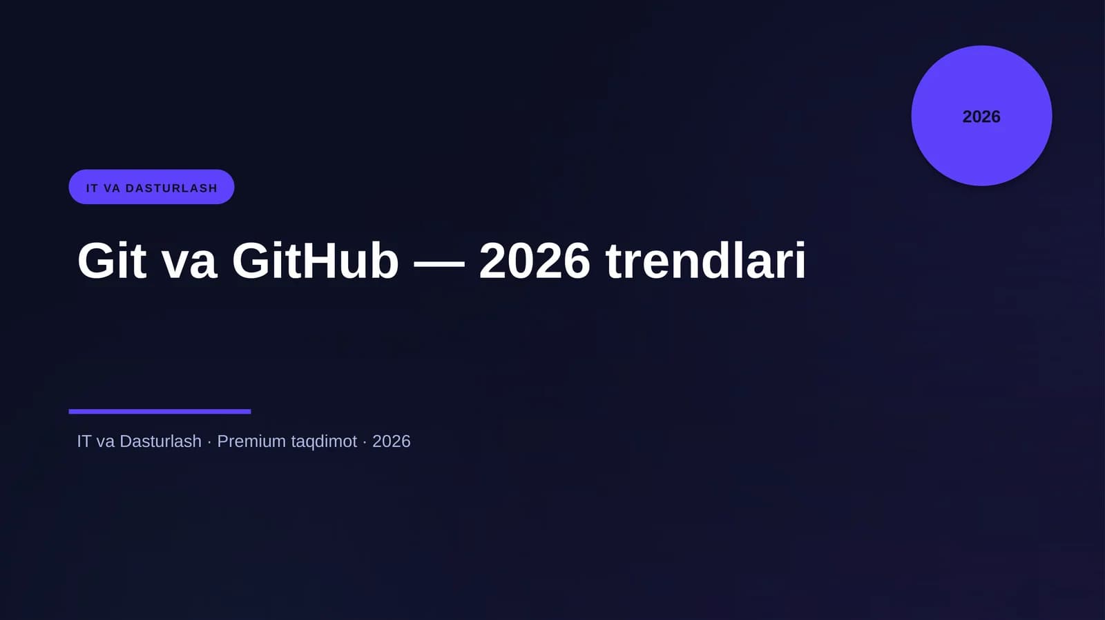 Git va GitHub — 2026 trendlari