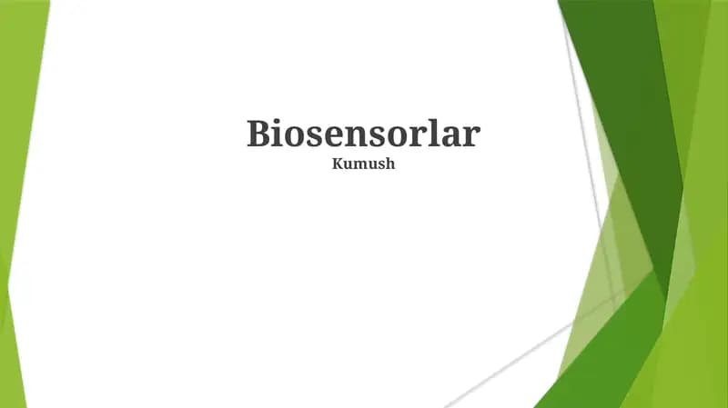 Biosensorlar