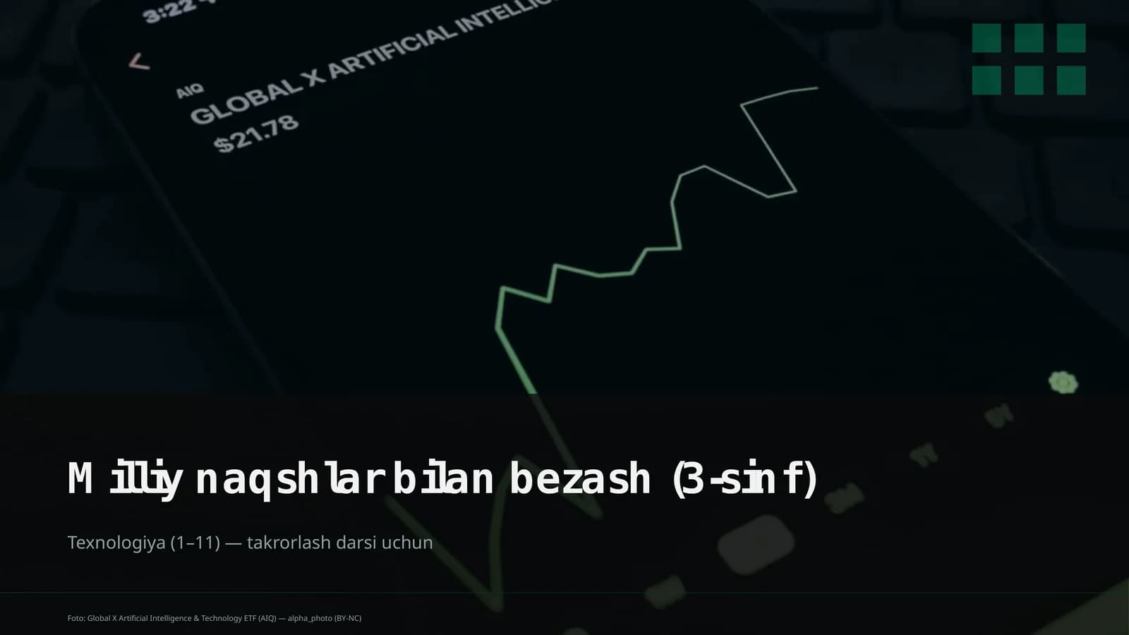 Milliy naqshlar bilan bezash (3-sinf)