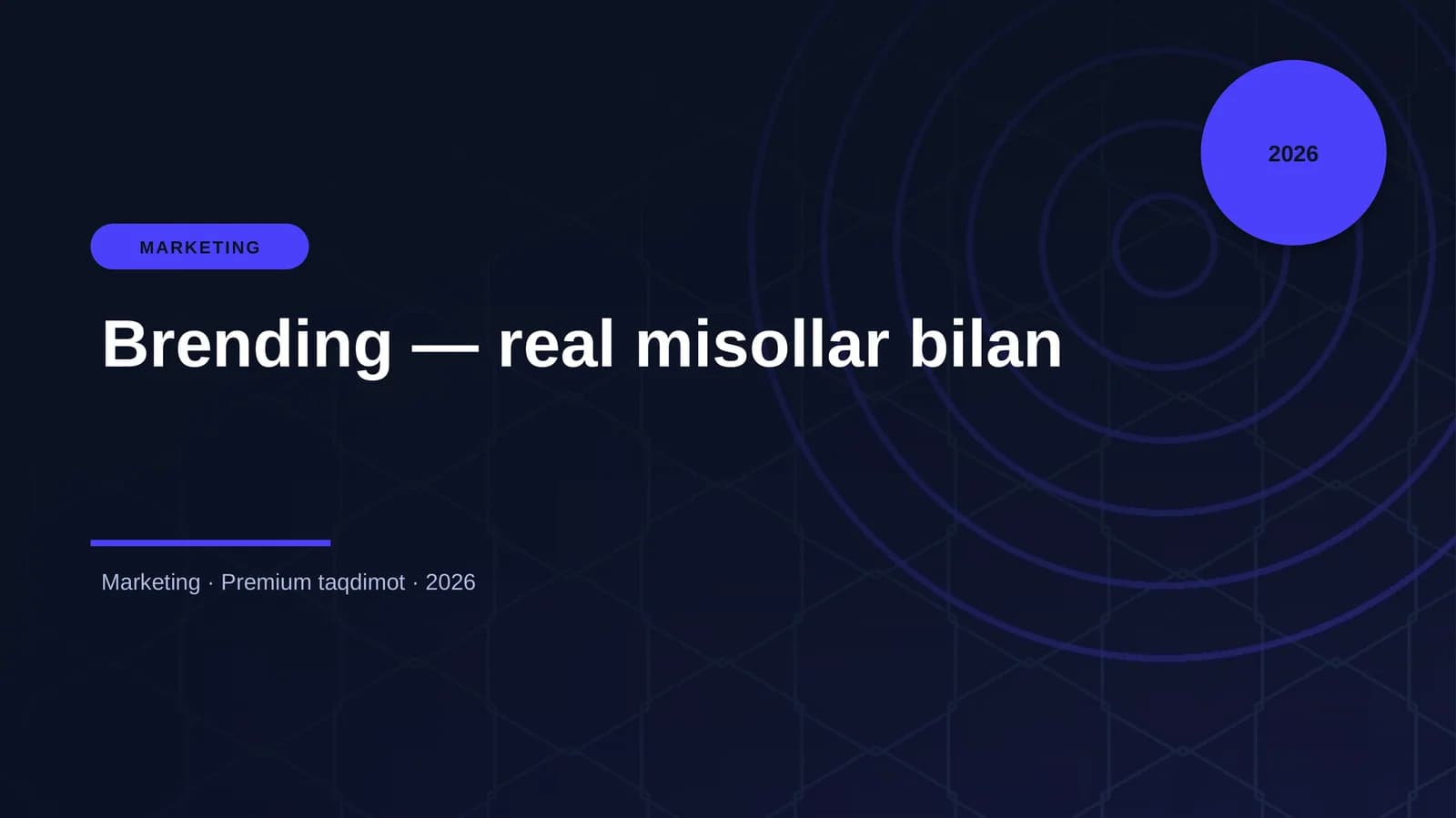Brending — real misollar bilan