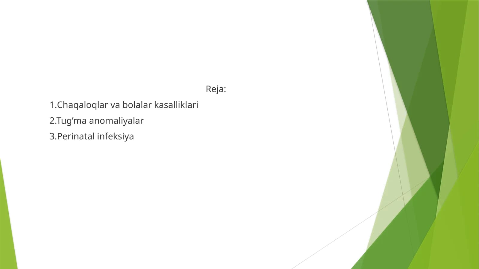 Chaqaloqlar va bоbоlаr kаsаlliklаri