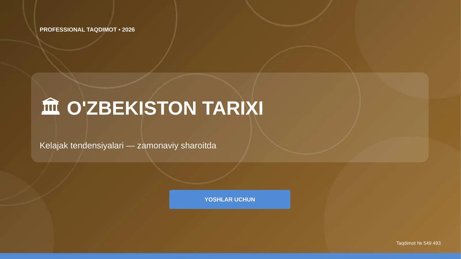 O'ZBEKISTON TARIXI Kelajak tendensiyalari