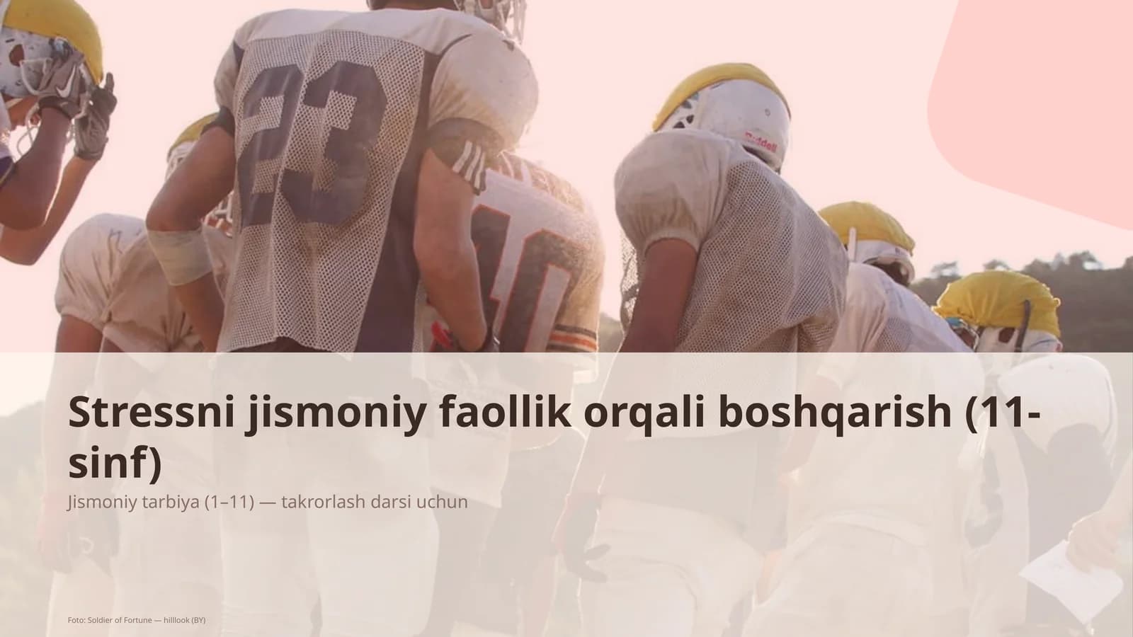 Stressni jismoniy faollik orqali boshqarish (11-sinf)