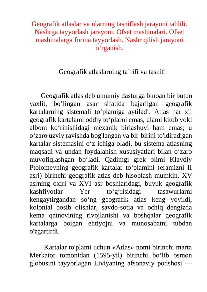 Geografik atlaslar