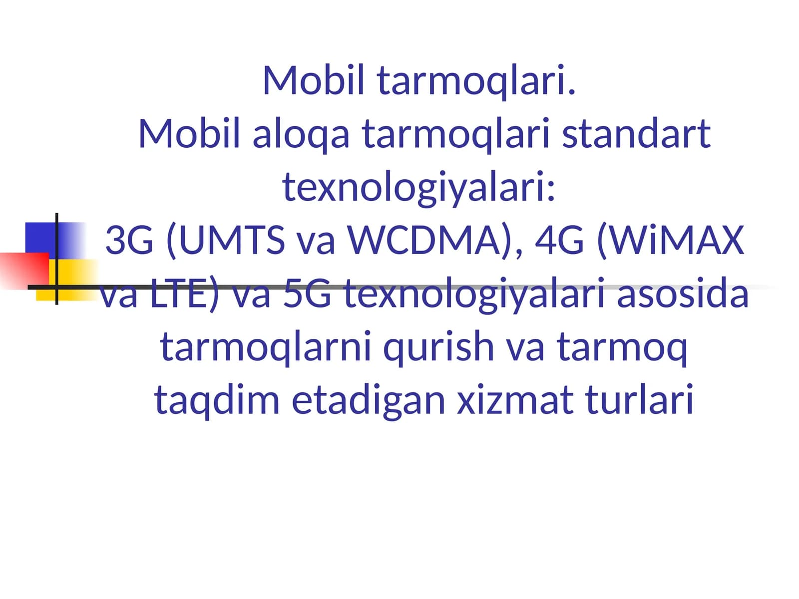Mobil tarmoqlari