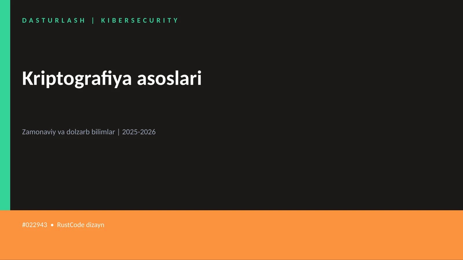 Kriptografiya asoslari