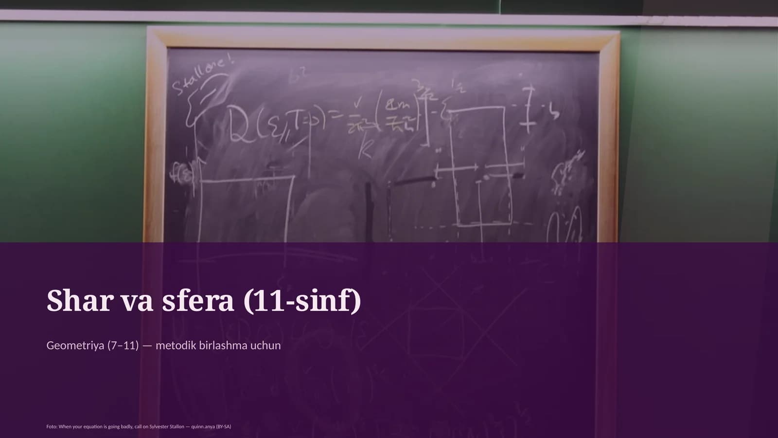Shar va sfera (11-sinf)