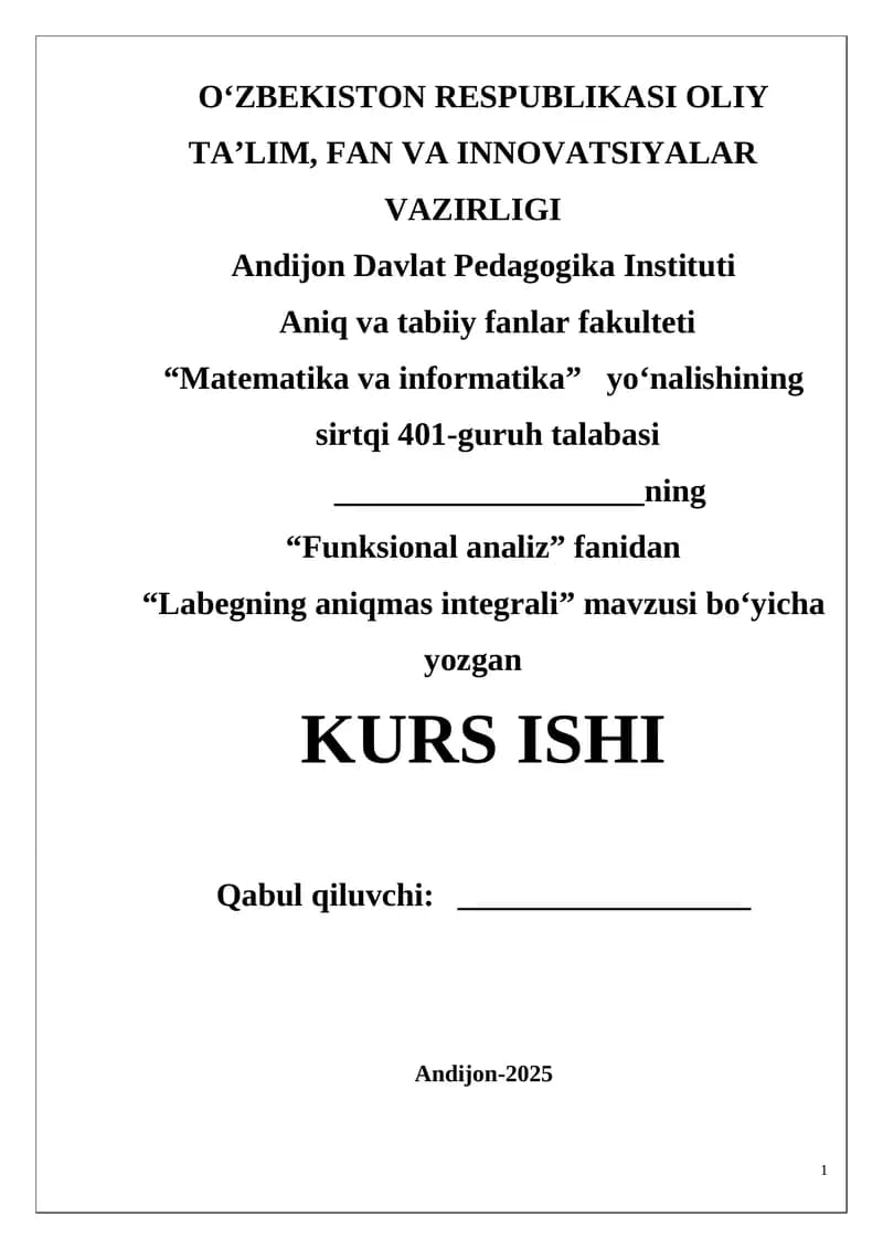 Labegning aniqmas integrali