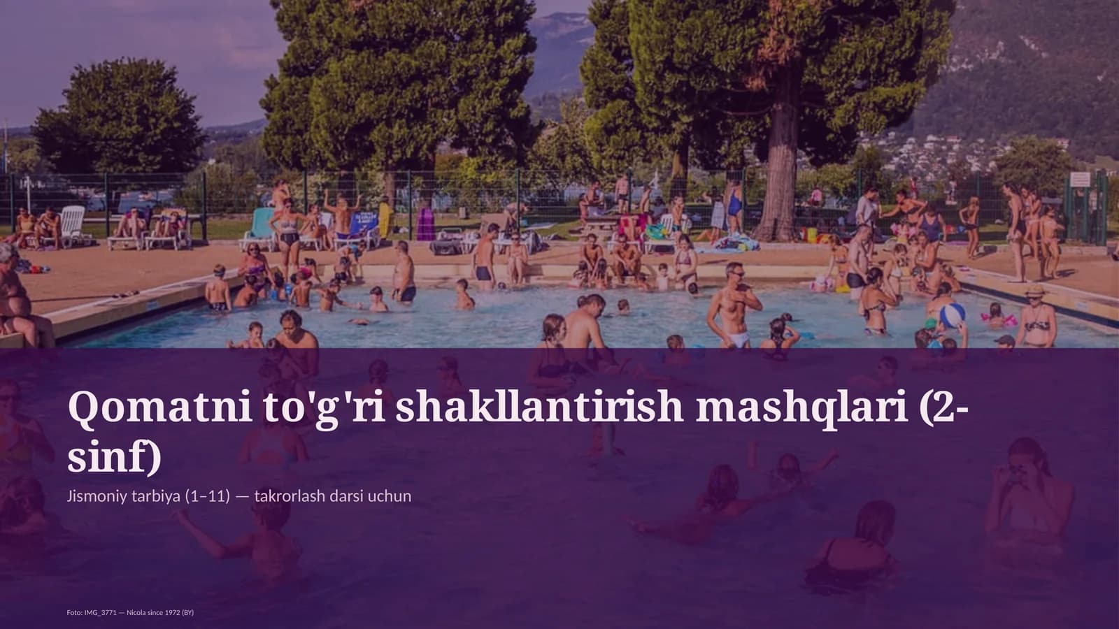 Qomatni to'g'ri shakllantirish mashqlari (2-sinf)