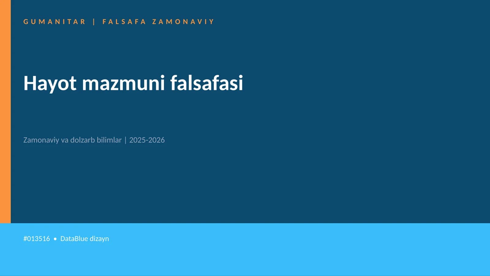Hayot mazmuni falsafasi