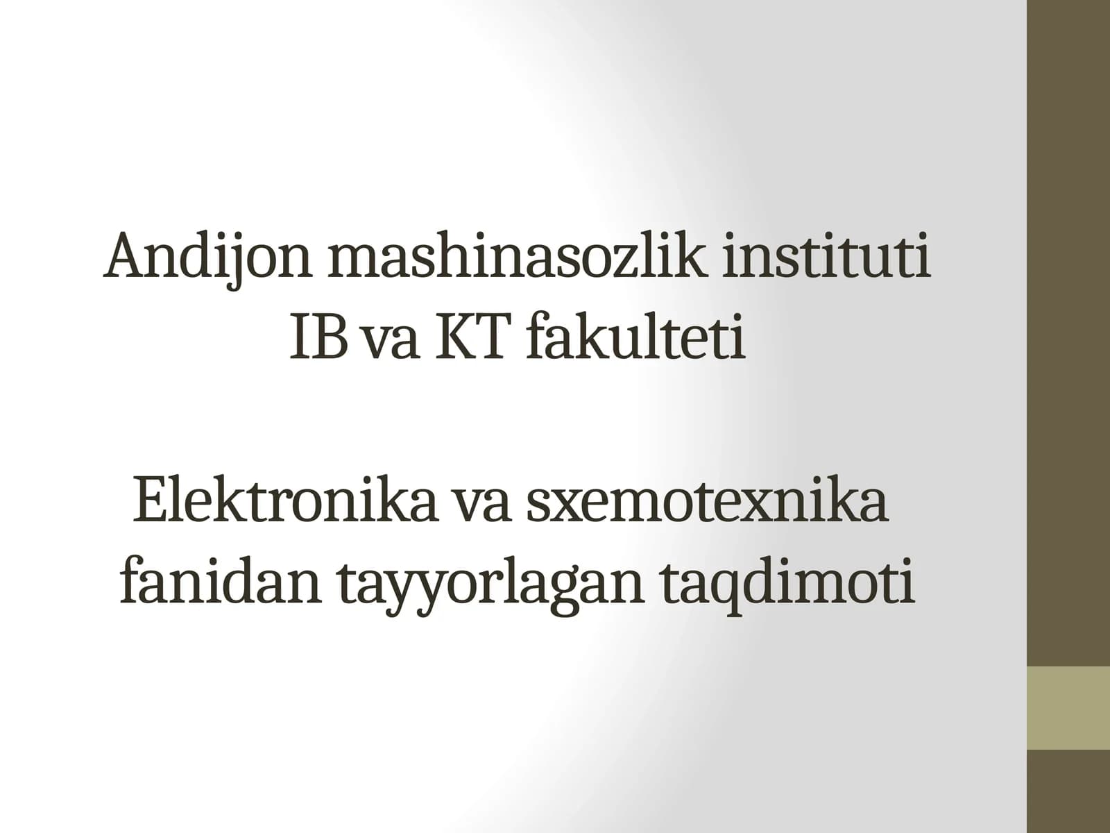 Analogli integral sxemalar