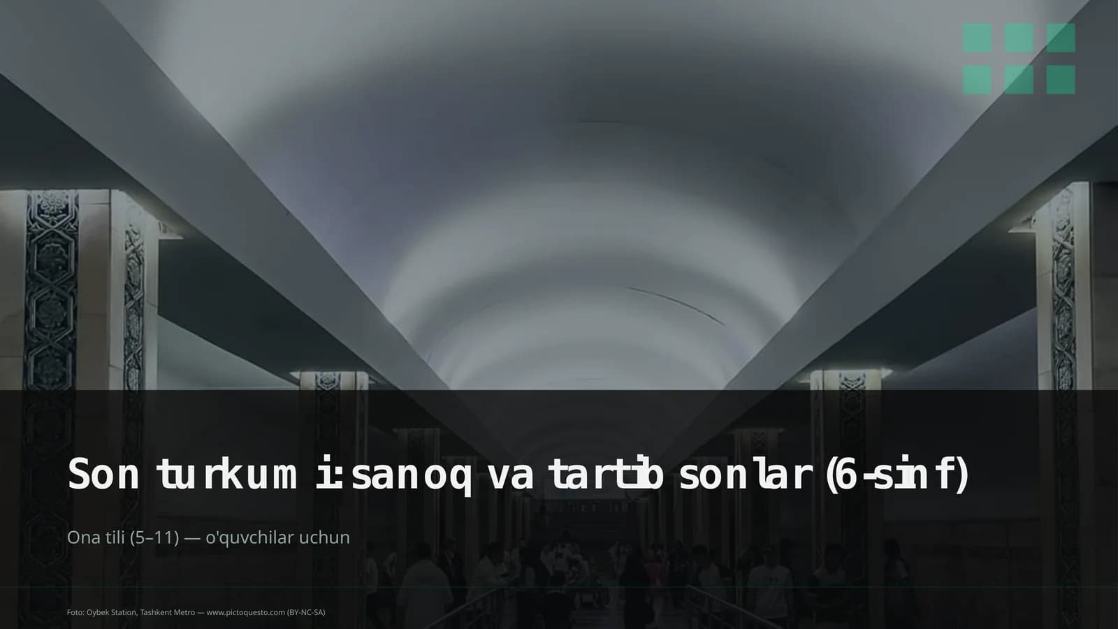 Son turkumi: sanoq va tartib sonlar (6-sinf)