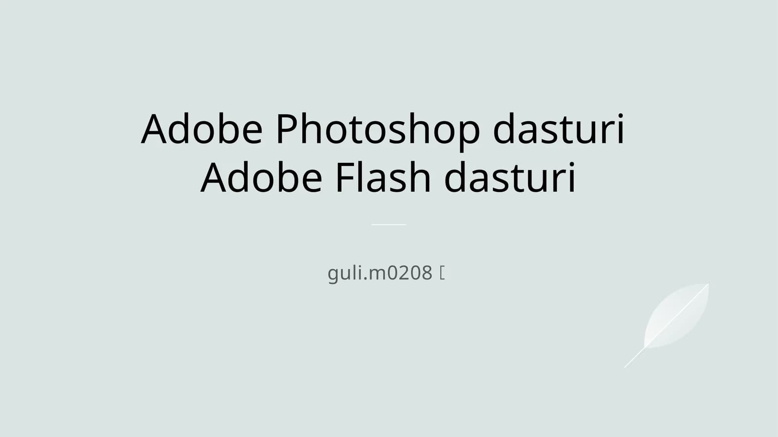 Adobe Photoshop dasturi