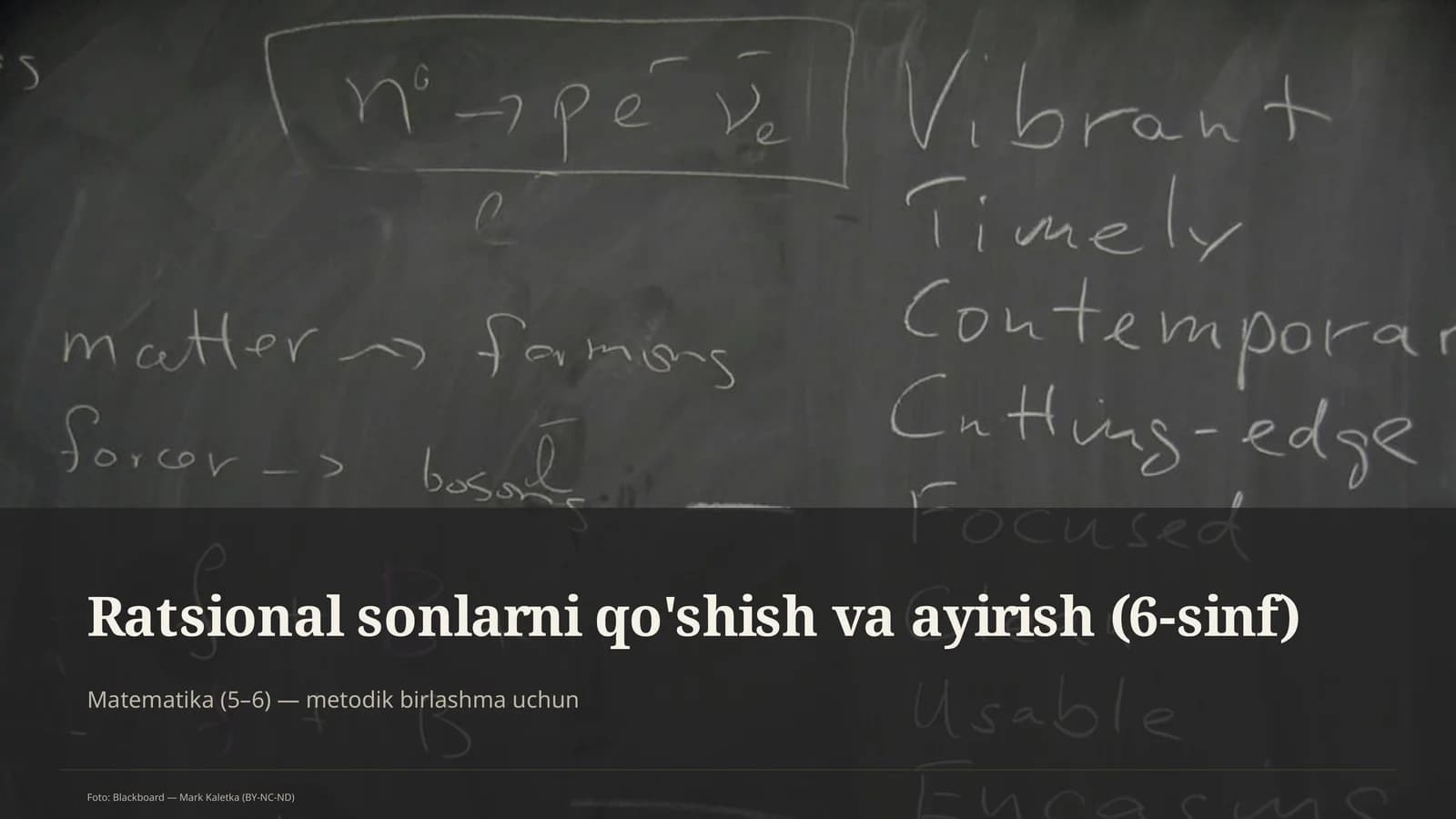 Ratsional sonlarni qo'shish va ayirish (6-sinf)