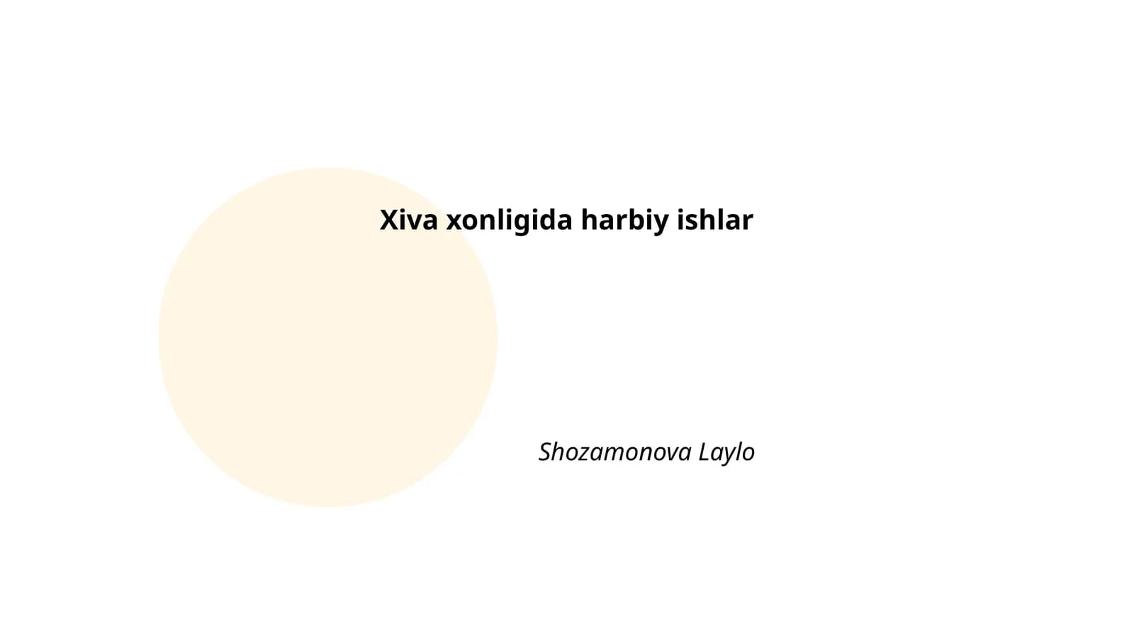 Xiva xonligida harbiy ishlar