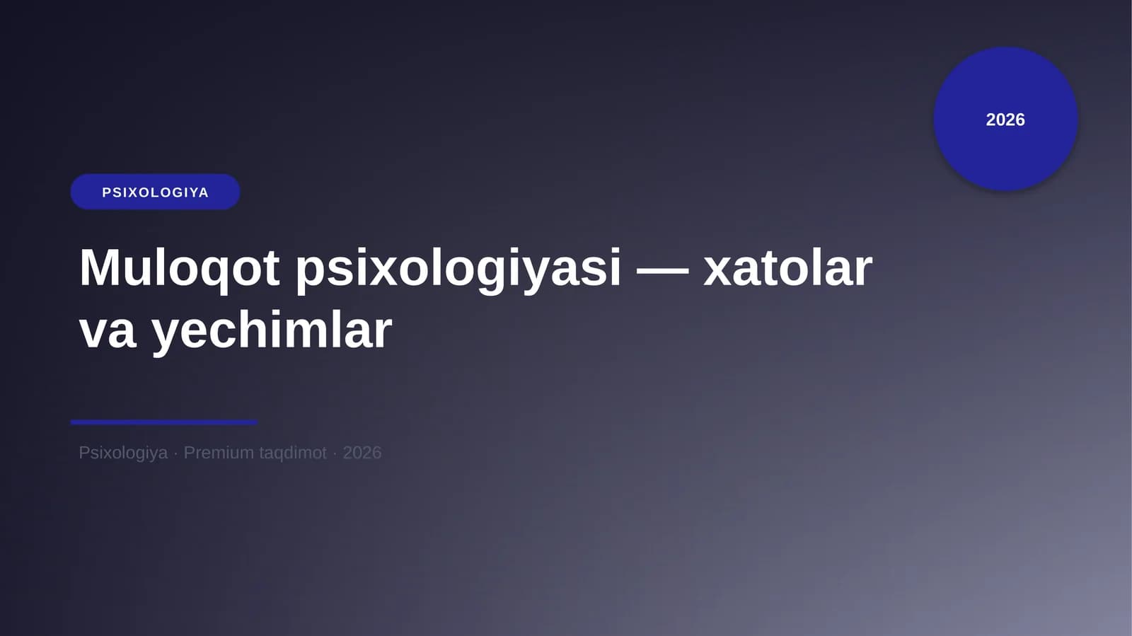 Muloqot psixologiyasi — xatolar va yechimlar
