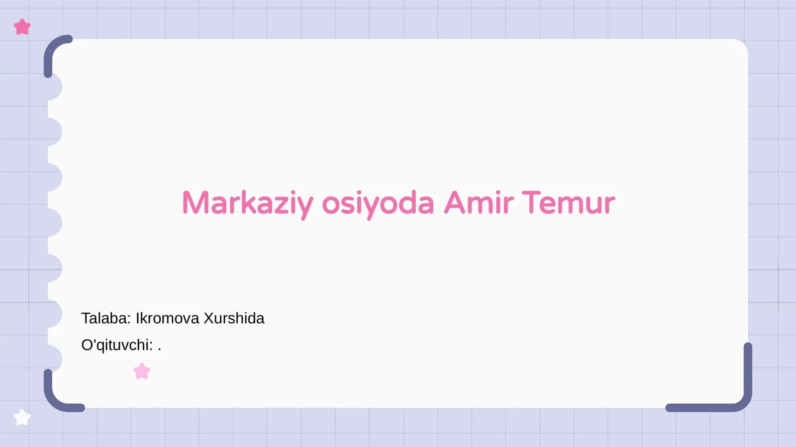 Amir Temur va uning davri