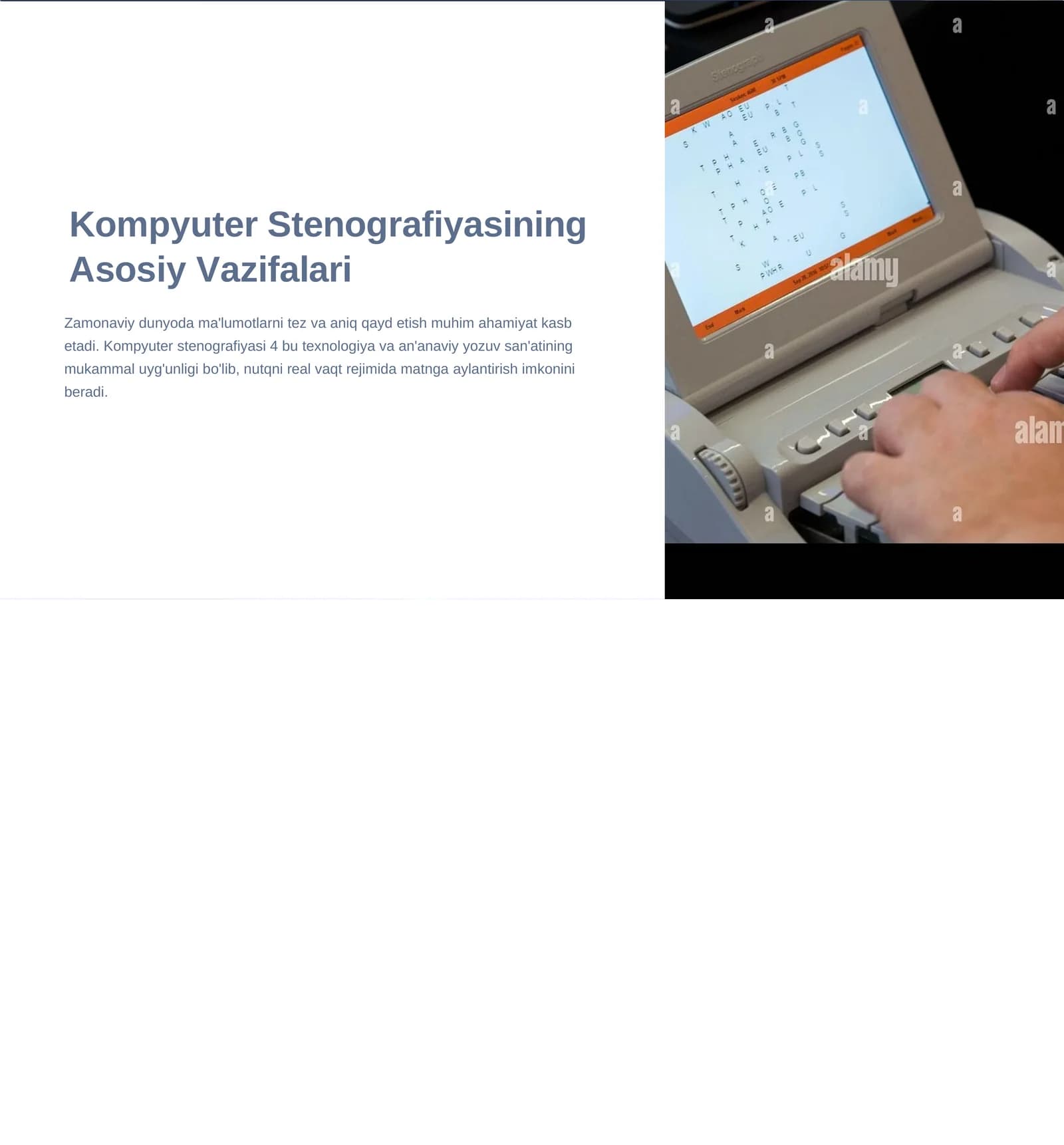 Kompyuter Stenografiyasining