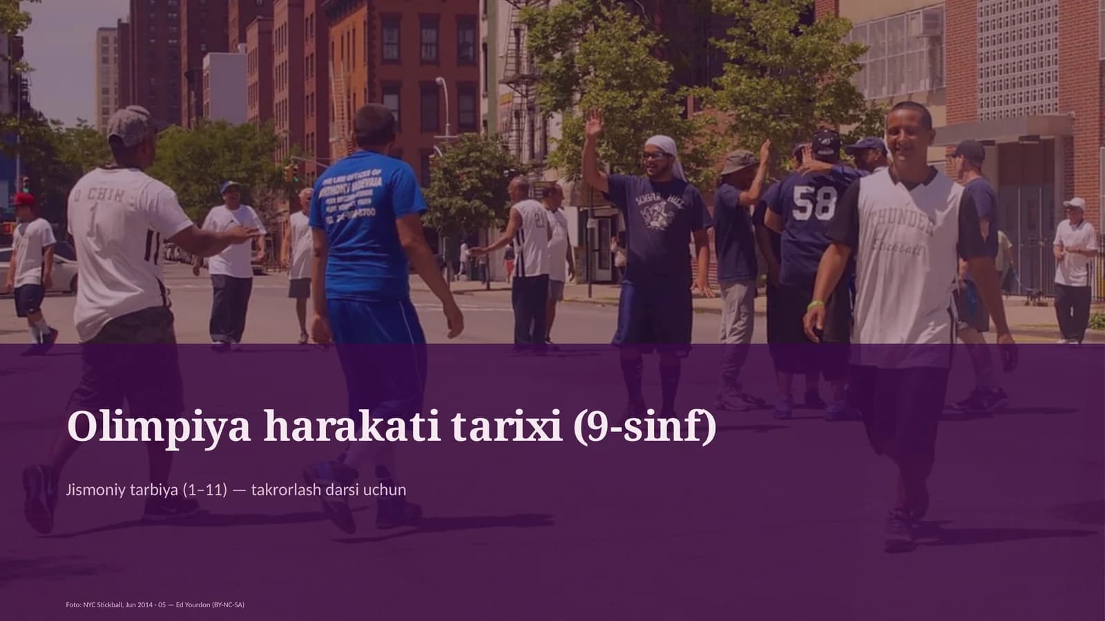 Jismoniy tarbiya (1–11) — takrorlash darsi uchun