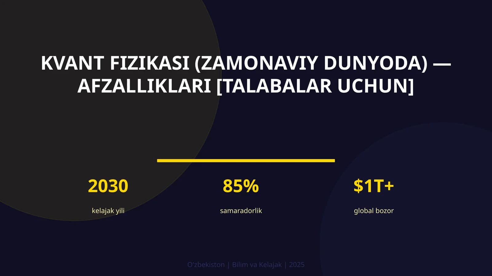 Kvant fizikasi (zamonaviy dunyoda) — afzalliklari [talabalar uchun]