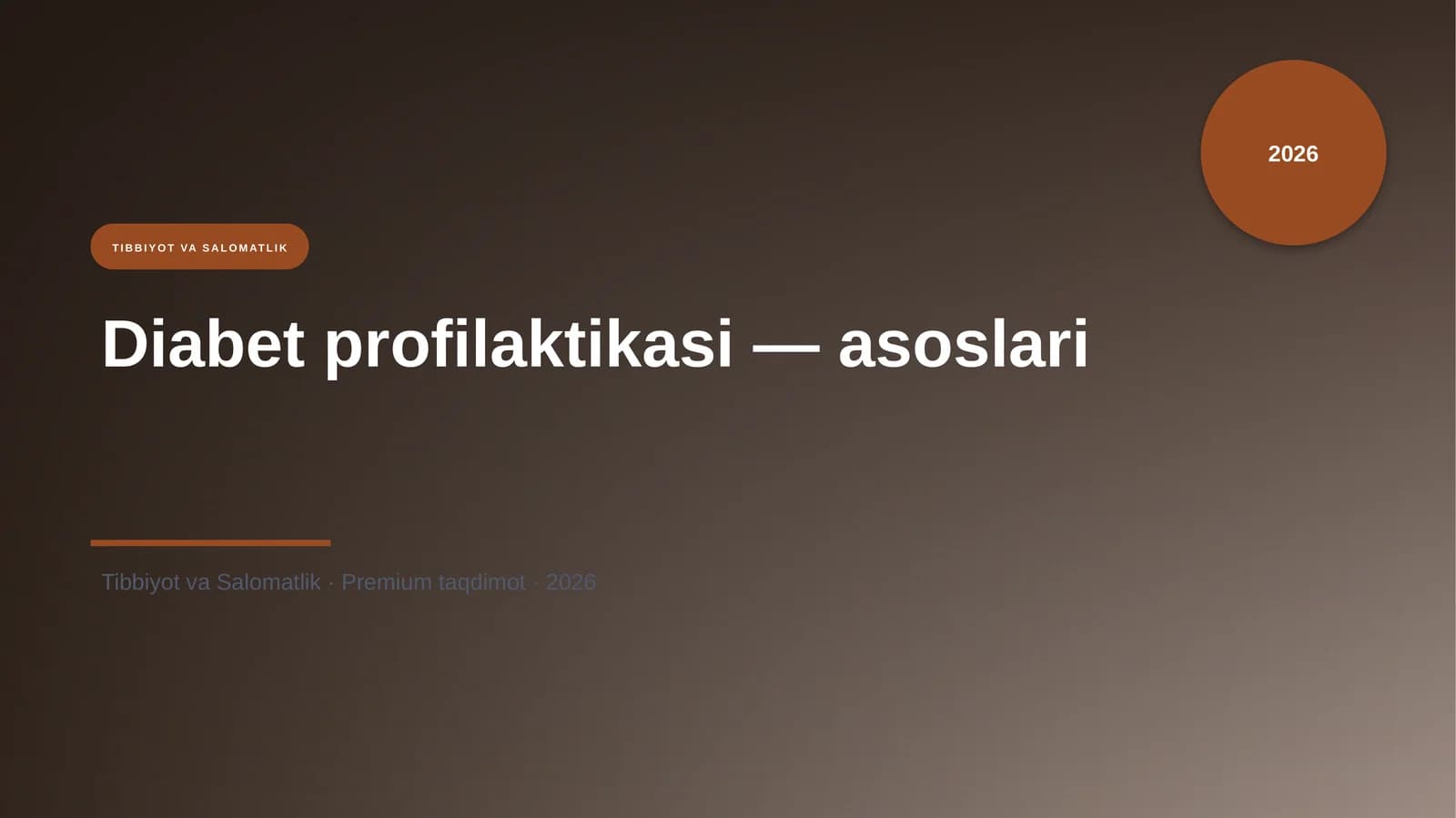 Diabet profilaktikasi — asoslari