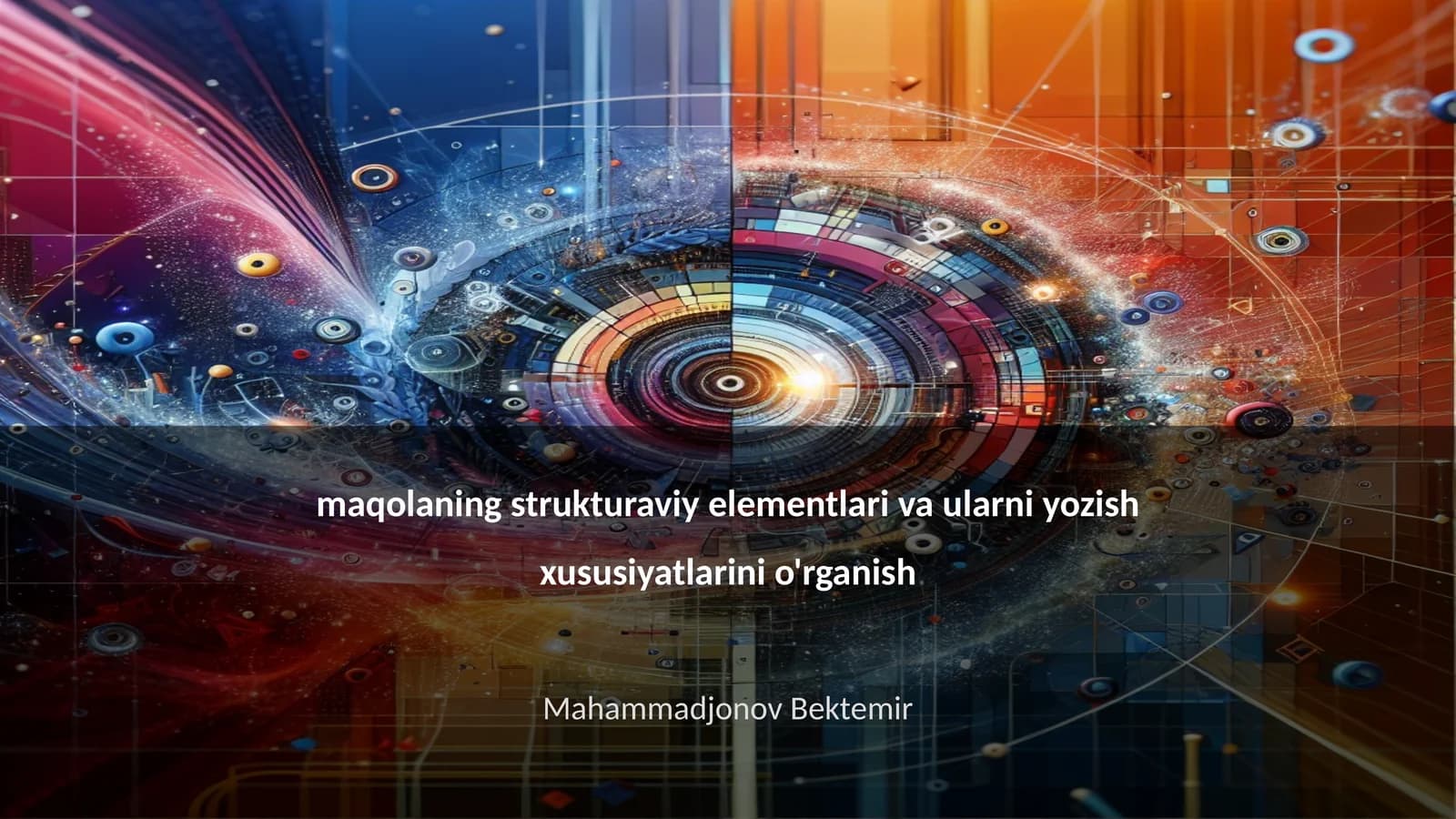 Maqolaning strukturaviy elementlari
