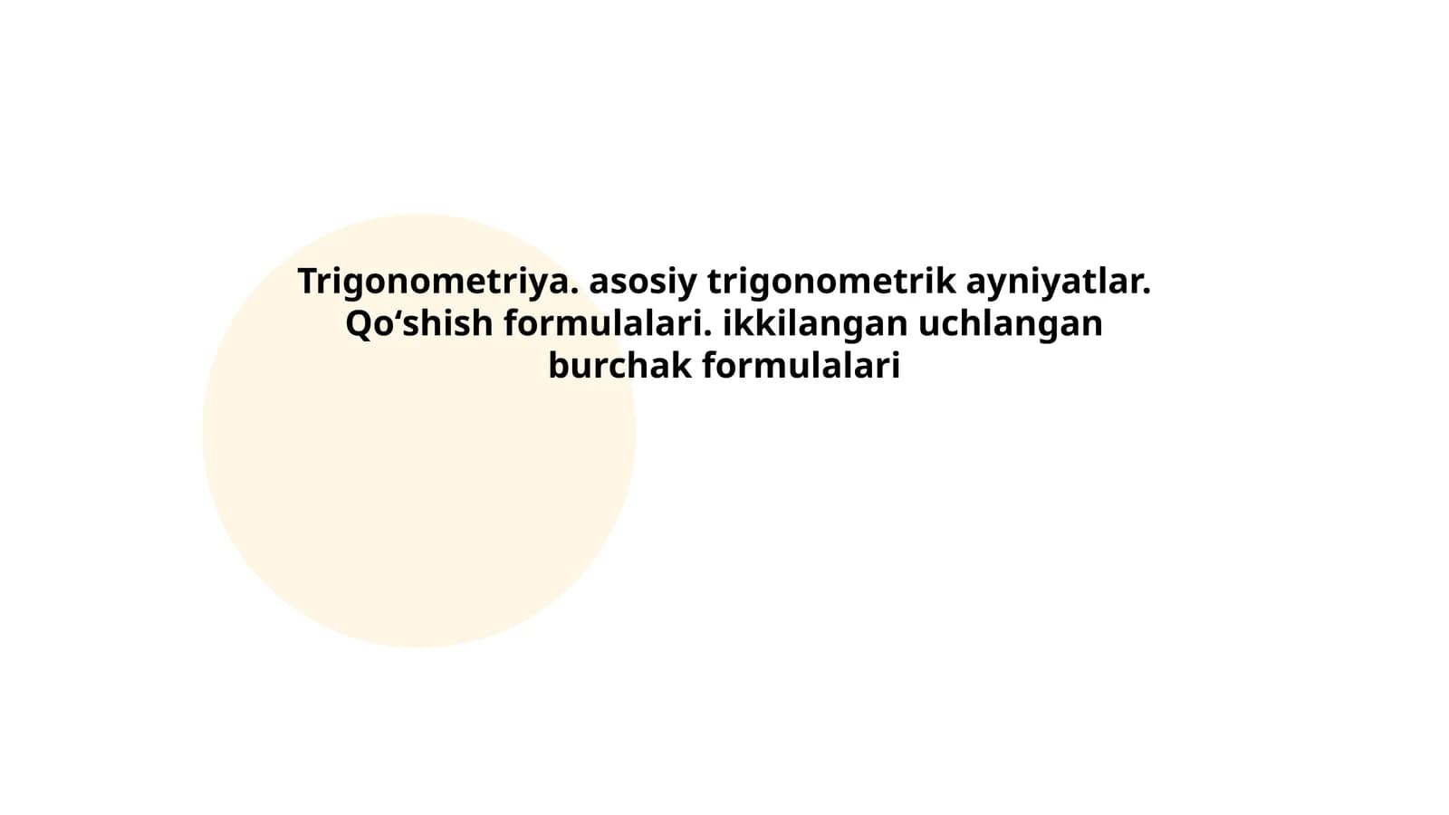 Trigonometriya