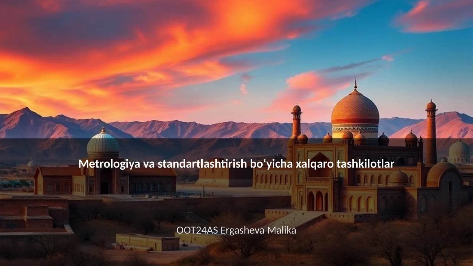 Metrologiya va standartlashtirish boʻyicha xalqaro tashkilotlar