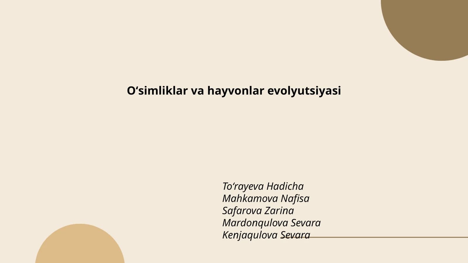 Oʻsimliklar va hayvonlar evolyutsiyasi