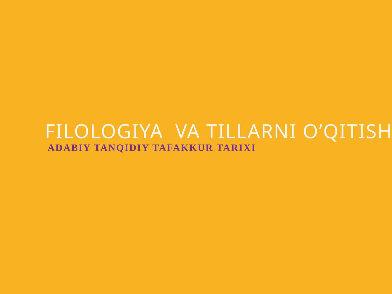 Adabiy tanqidiy tafakkur tarixi