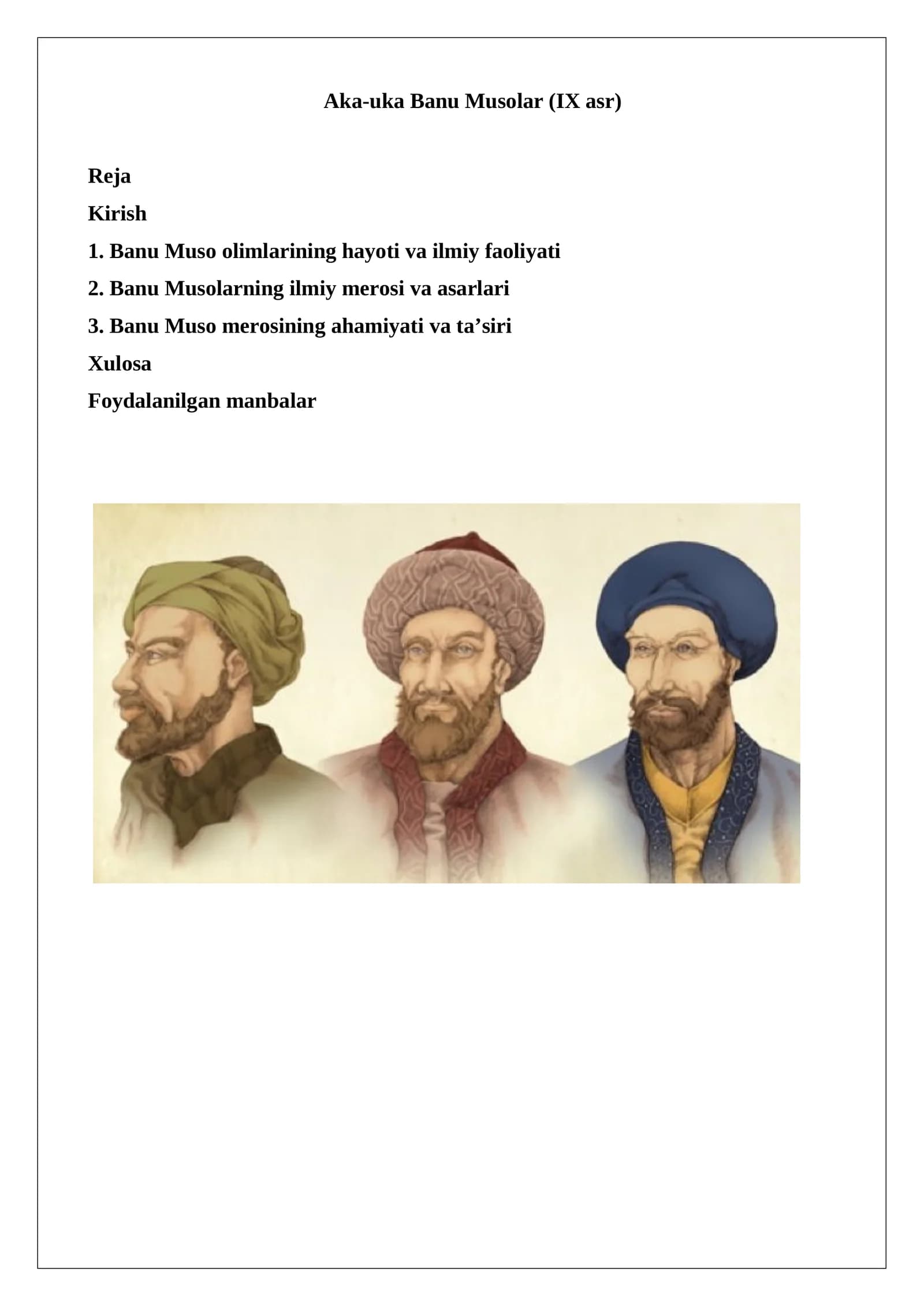 Aka-uka Banu Musolar (IX asr)