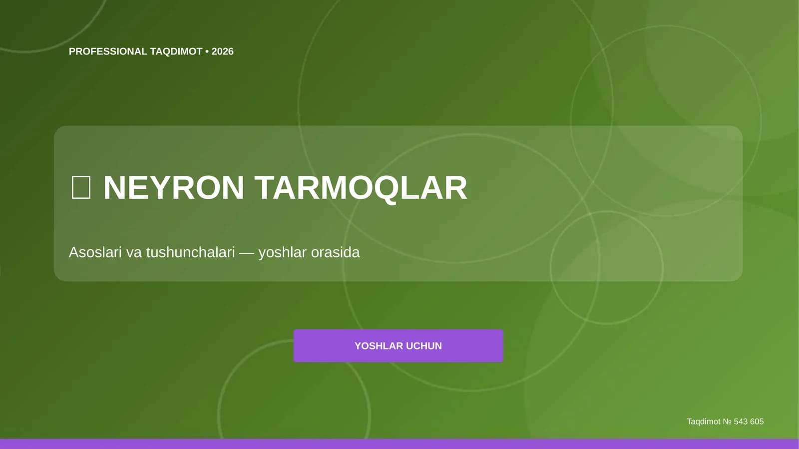 NEYRON TARMOQLAR