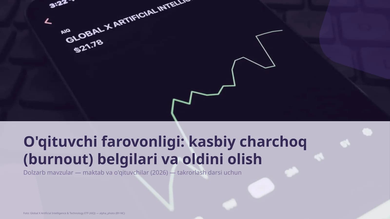 O'qituvchi farovonligi: kasbiy charchoq (burnout) belgilari va oldini olish