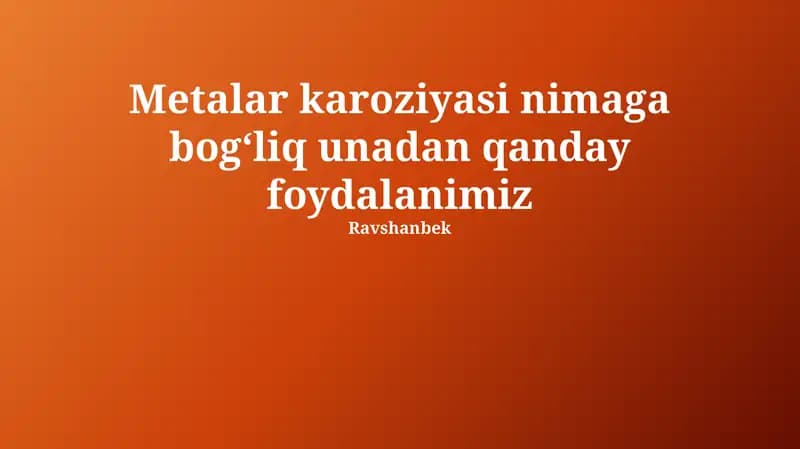 Korroziyani boshqarish usullari