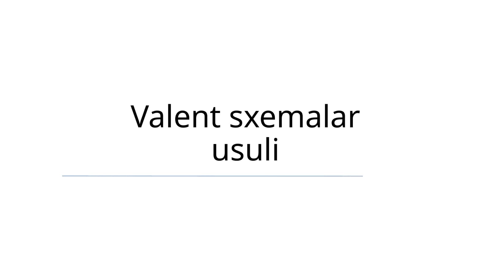 Valent sxemalar usuli