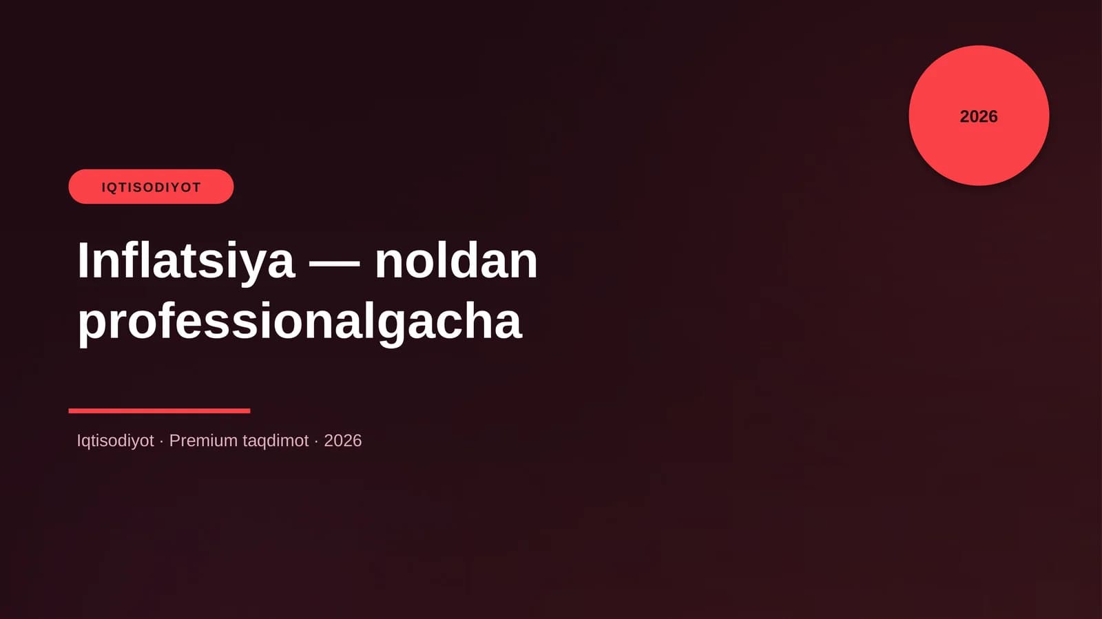 Inflatsiya — noldan professionalgacha