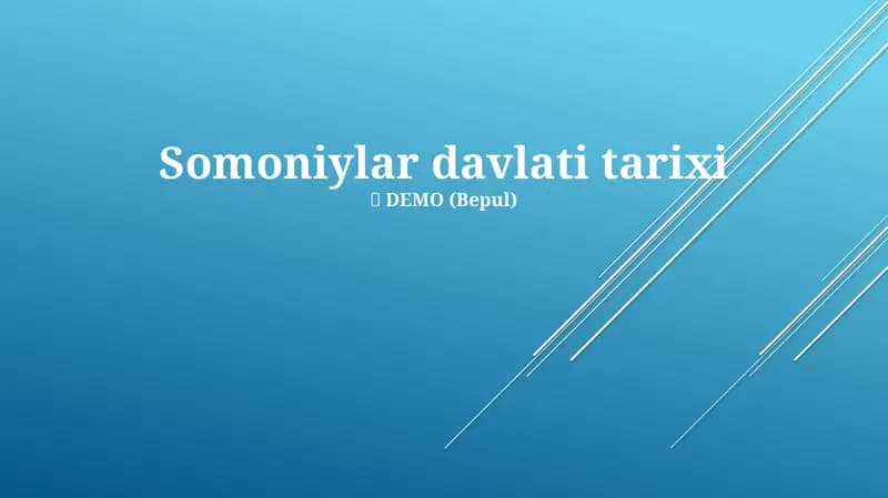 Somoniylar davlati tarixi
