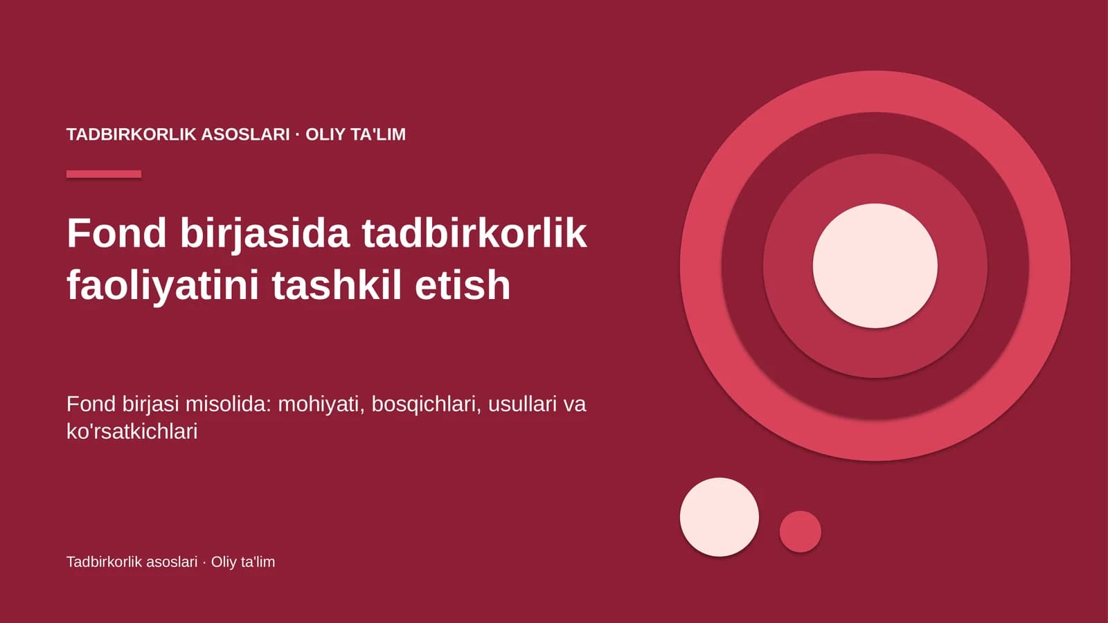 fond birjasida tadbirkorlik faoliyatini tashkil etish 8968