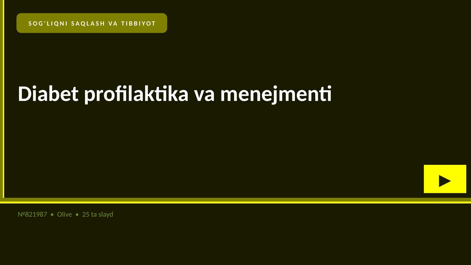 Diabet profilaktika va menejmenti