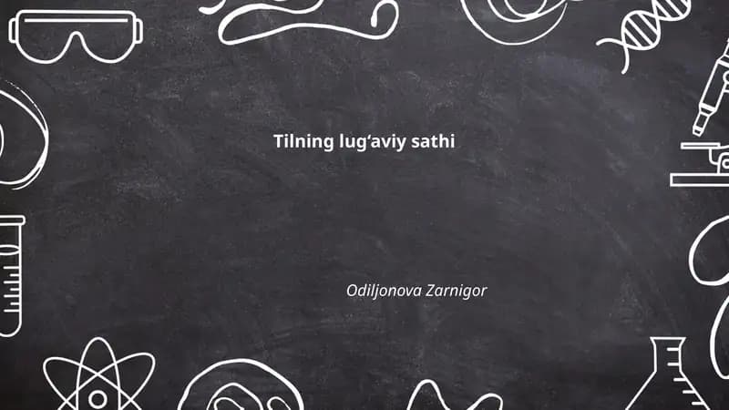 Tilning lug‘aviy sathi