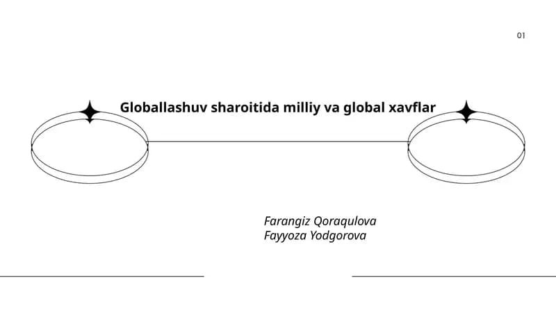 Globallashuv sharoitida milliy va global xavflar