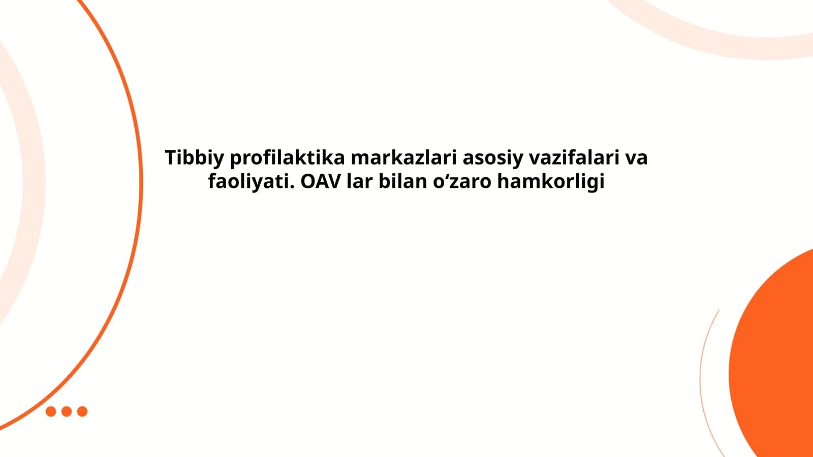 Tibbiy profilaktika markazlari asosiy vazifalari va faoliyati