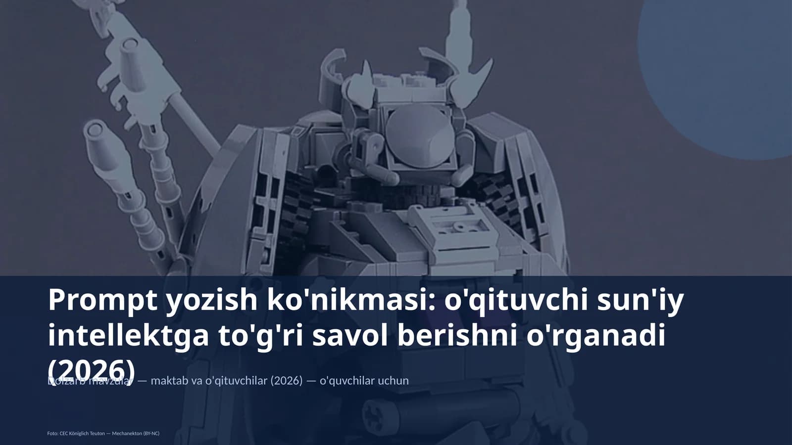 Prompt yozish ko'nikmasi: o'qituvchi sun'iy intellektga to'g'ri savol berishni o'rganadi